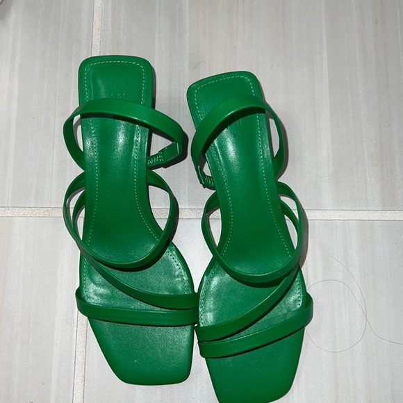 H&M Shoes Brand New Green Heels Poshmark